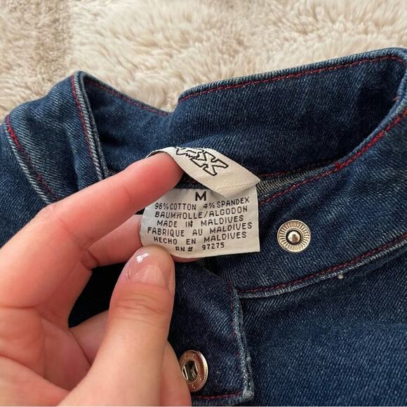 Vintage Fox Racing Denim Racing Stripe Moto Jacket - Picture 6 of 6